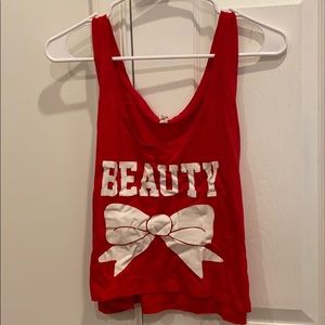 Red beauty tank